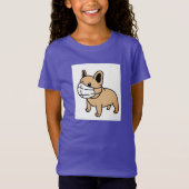 BLEIBE SAFE BULLDOG MIT FACE MASK GIRL T - Shirt (Vorderseite)