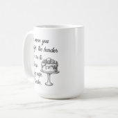 Bleibe Safe Eat Cake Funny Meme Kaffeetasse (Vorderseite Links)