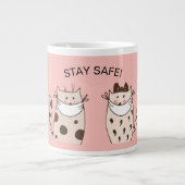 BLEIBE SAFE! FUN CATS TRAARMASKS PINK Tasse (Vorderseite)