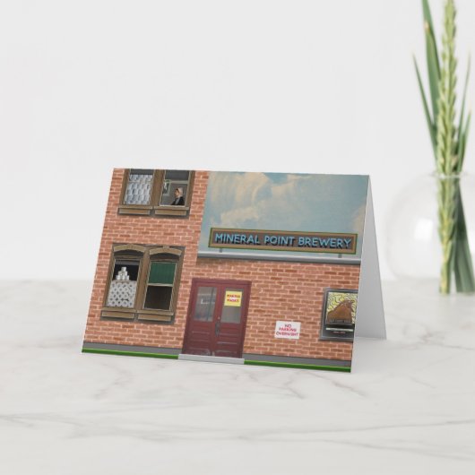 "'Bleibe safe in der Brauerei und mach Masken'' Karte (Vorderseite)