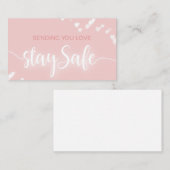 Bleibe Safe! Perfekt zum Pop mit einem Geschenk Platzkarte (Vorne/Hinten)