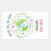 Bleibe Safe! Rechteckiger Aufkleber (Vorderseite)