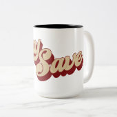 Bleibe Safe Zweifarbige Tasse (VorderseiteRechts)