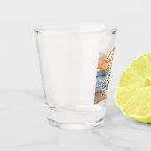 Bleibe Salty Beach gepflegter Coastal Sunset Schnapsglas (Links)