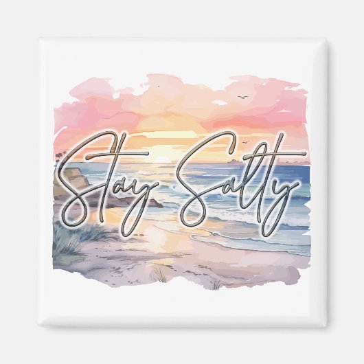 Bleibe Salty Sunset Beach Magnet (Vorne)