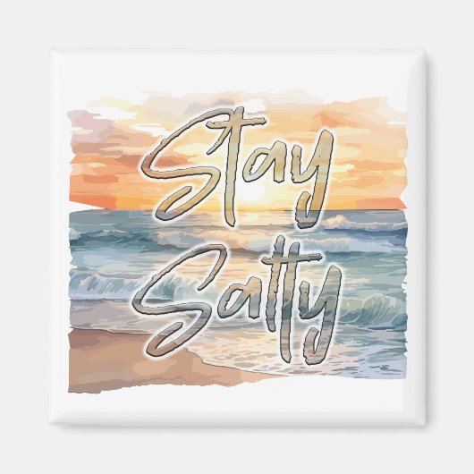 Bleibe Salty Sunset Beach Magnet (Vorne)