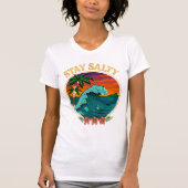 BLEIBE SALTY T Shirt Ocean Waves (Vorderseite)