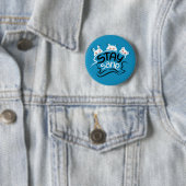 Bleibe Sane Funny Madness Typografy Button (Beispiel)