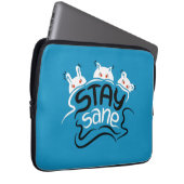 Bleibe Sane Funny Madness Typografy Laptopschutzhülle (Vorne Rechts)