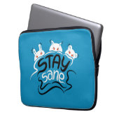 Bleibe Sane Funny Madness Typografy Laptopschutzhülle (Vorderseite Links)