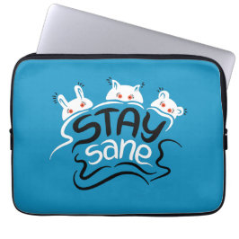 Bleibe Sane Funny Madness Typografy Laptopschutzhülle