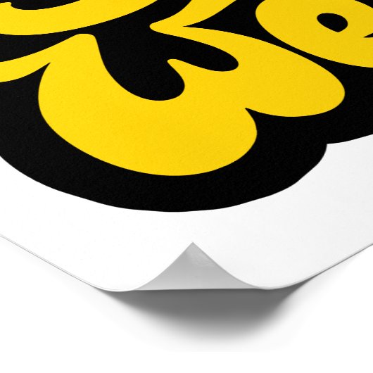 Bleibe schräg poster (Ecke)