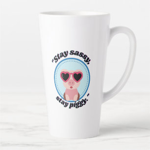 bleibe Schweinekonzept Milchtasse