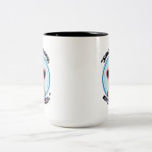 bleibe Schweinekonzept Zweifarbige Tasse (Mittel)