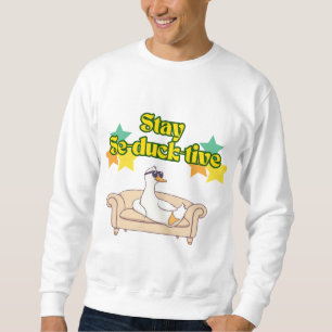 Bleibe Se-duck-tive - Funny Cool Duck Cartoon Sweatshirt