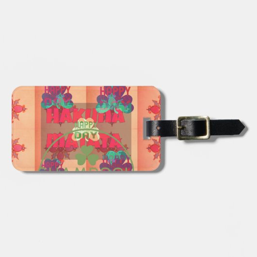 Bleibe segne Happy Saint Patrick's Day Hakuna Mata Gepäckanhänger (Vorderseite horizontal)