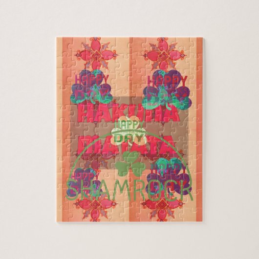 Bleibe segne Happy Saint Patrick's Day Hakuna Mata Puzzle (Vertikal)