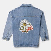 Bleibe seltsame Skateboarding Daisy Jeansjacke (Rückseite)
