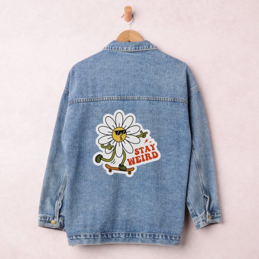 Bleibe seltsame Skateboarding Daisy Jeansjacke (Hangar)