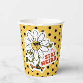 Bleibe seltsame Skateboarding Daisy Pappbecher (Vorderseite)