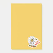 Bleibe seltsame Skateboarding Daisy Post-it Klebezettel (Vorderseite)