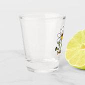 Bleibe seltsame Skateboarding Daisy Schnapsglas (Links)