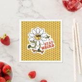 Bleibe seltsame Skateboarding Daisy Serviette (Beispiel)