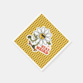 Bleibe seltsame Skateboarding Daisy Serviette (Ecke)