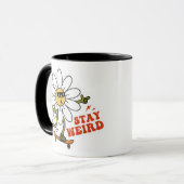 Bleibe seltsame Skateboarding Daisy Tasse (Vorderseite Links)