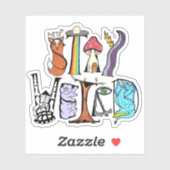 Bleibe seltsamer Vinyl-Aufkleber Aufkleber (Blatt)