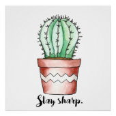 Bleibe Sharp Cactus Poster (Vorderseite)