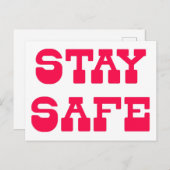 Bleibe sicher! Corona-Virus - Förderung Postkarte (Vorne/Hinten)