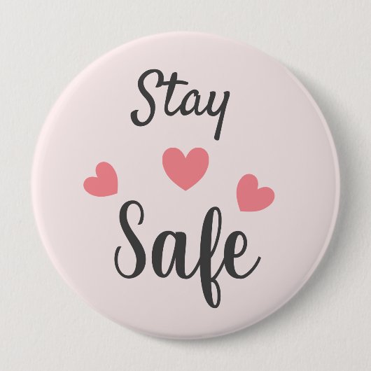 Bleibe Sichere Liebe Herz Button (Vorderseite)
