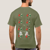Bleibe sicherer interessanter Spaß zu Weihnachten T-Shirt (Rückseite)