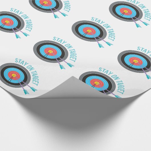 Bleibe Sie auf Ziel Geschenkpapier (Ecke)