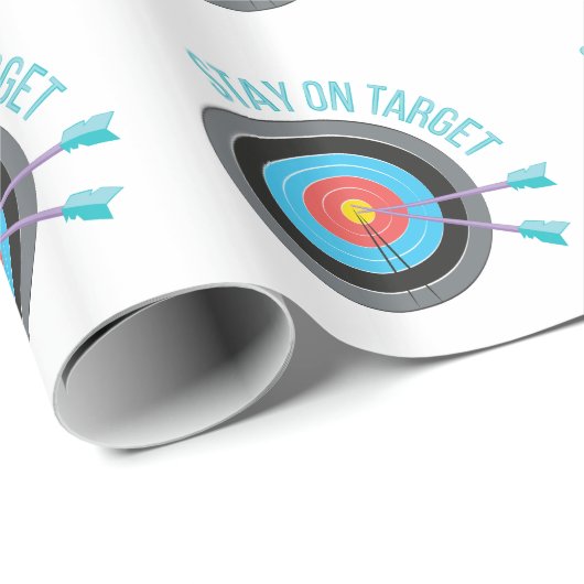 Bleibe Sie auf Ziel Geschenkpapier (Rolleneckpunkt)