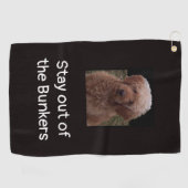 Bleibe Sie aus den Bunkern heraus Golfhandtuch (Horizontal)