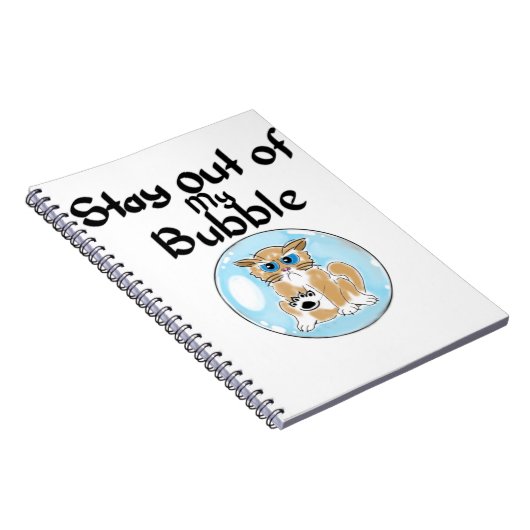 Bleibe Sie aus meiner Blasenkatze heraus Notizblock (Rechte Seite)