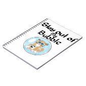 Bleibe Sie aus meiner Blasenkatze heraus Notizblock (Linke Seite)