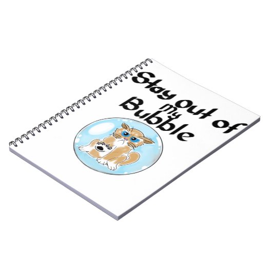 Bleibe Sie aus meiner Blasenkatze heraus Notizblock (Linke Seite)