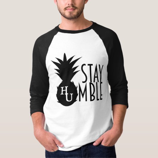 Bleibe Sie bescheidenes Baseball-T-Shirt T-Shirt (Vorderseite)