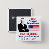 Bleibe Sie den Kurs Button (Vorne & Hinten)