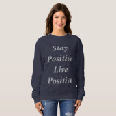 Bleibe Sie die Strickjacke der positiven positiven Sweatshirt (Vorne ganz)
