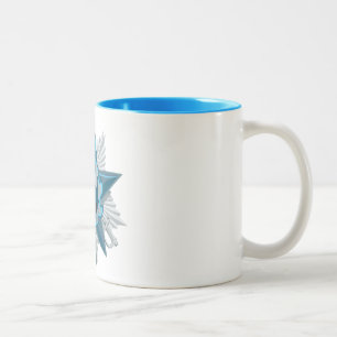 Bleibe Sie eisige Kaffee-Tasse (blauen Innenraum) Zweifarbige Tasse