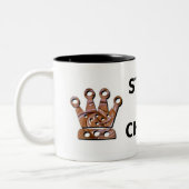 Bleibe Sie essen Schokolade ruhig Zweifarbige Tasse (Links)