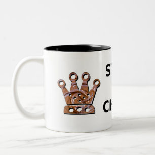 Bleibe Sie essen Schokolade ruhig Zweifarbige Tasse