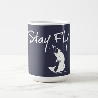 Bleibe Sie Fliegen-lustiges Fischen Kaffeetasse
