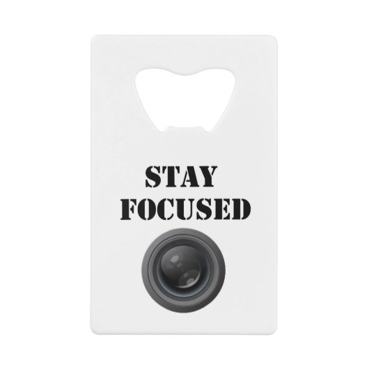 bleibe Sie fokussierten Flaschenöffner (Vorderseite)