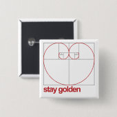 Bleibe Sie golden Button (Vorne & Hinten)