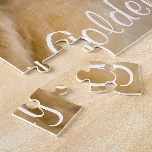 "Bleibe Sie goldenes" goldener Puzzle (Seite)